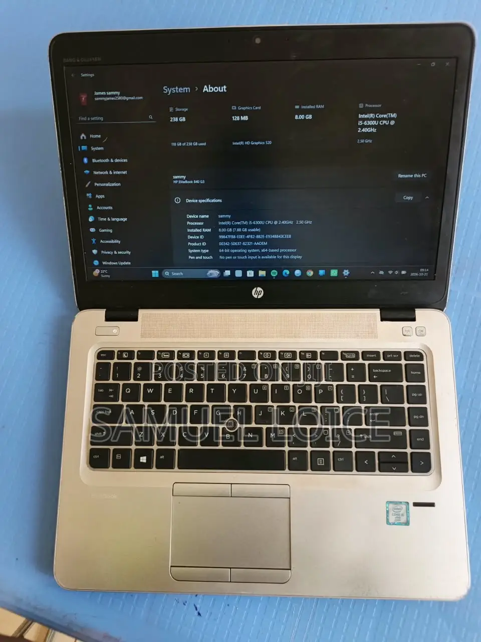 Laptop HP EliteBook 840 G3 8GB Intel Core i5 SSD 256GB