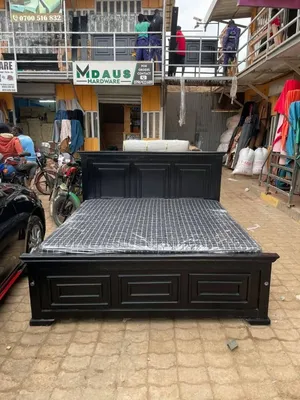 Black Panel Bed 5x6+ Mattress Quality 3D