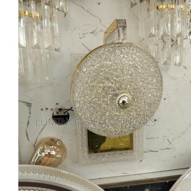 Luxury Postmodern Gold Crystal Wall Sconce Light