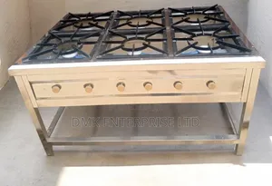 Heavy-Duty New Stainless Steel Commercial 6-Burner Gas Cooker