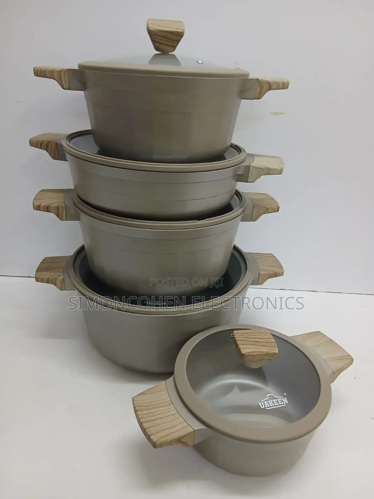 10pcs Set Uakeen Cookware With Glass Lid