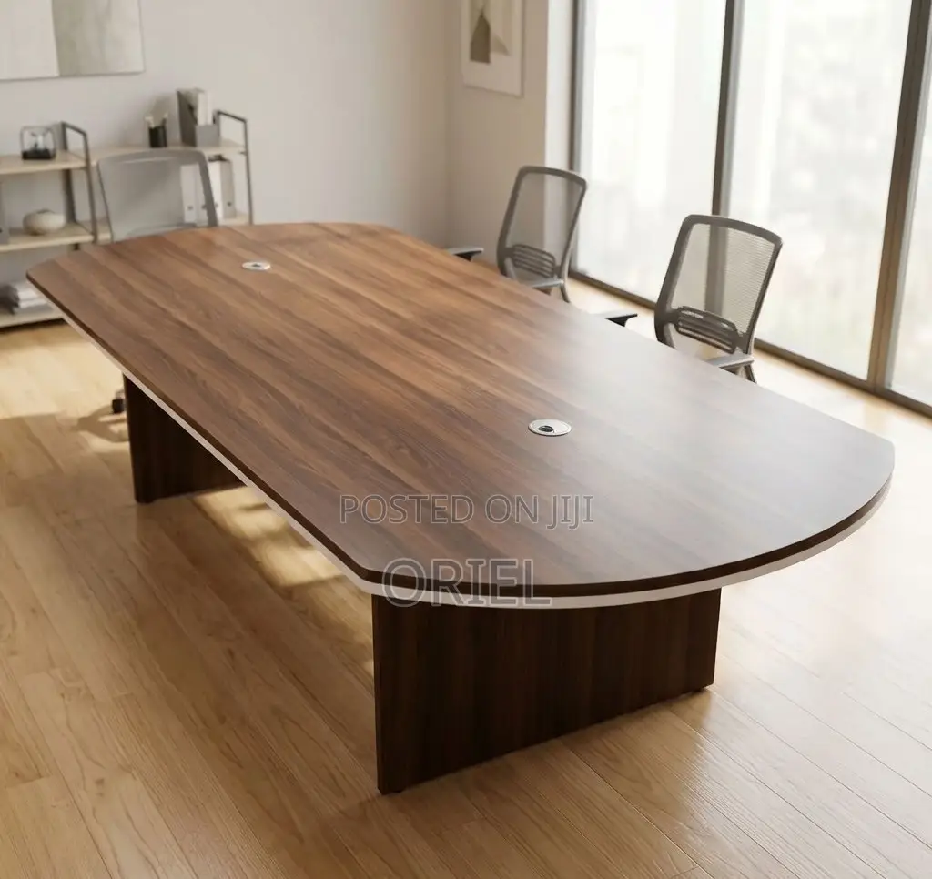 Office Table : 6-Person Walnut Meeting Table