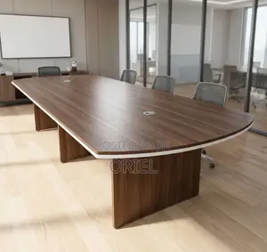 Office Table : 6-Person Walnut Meeting Table