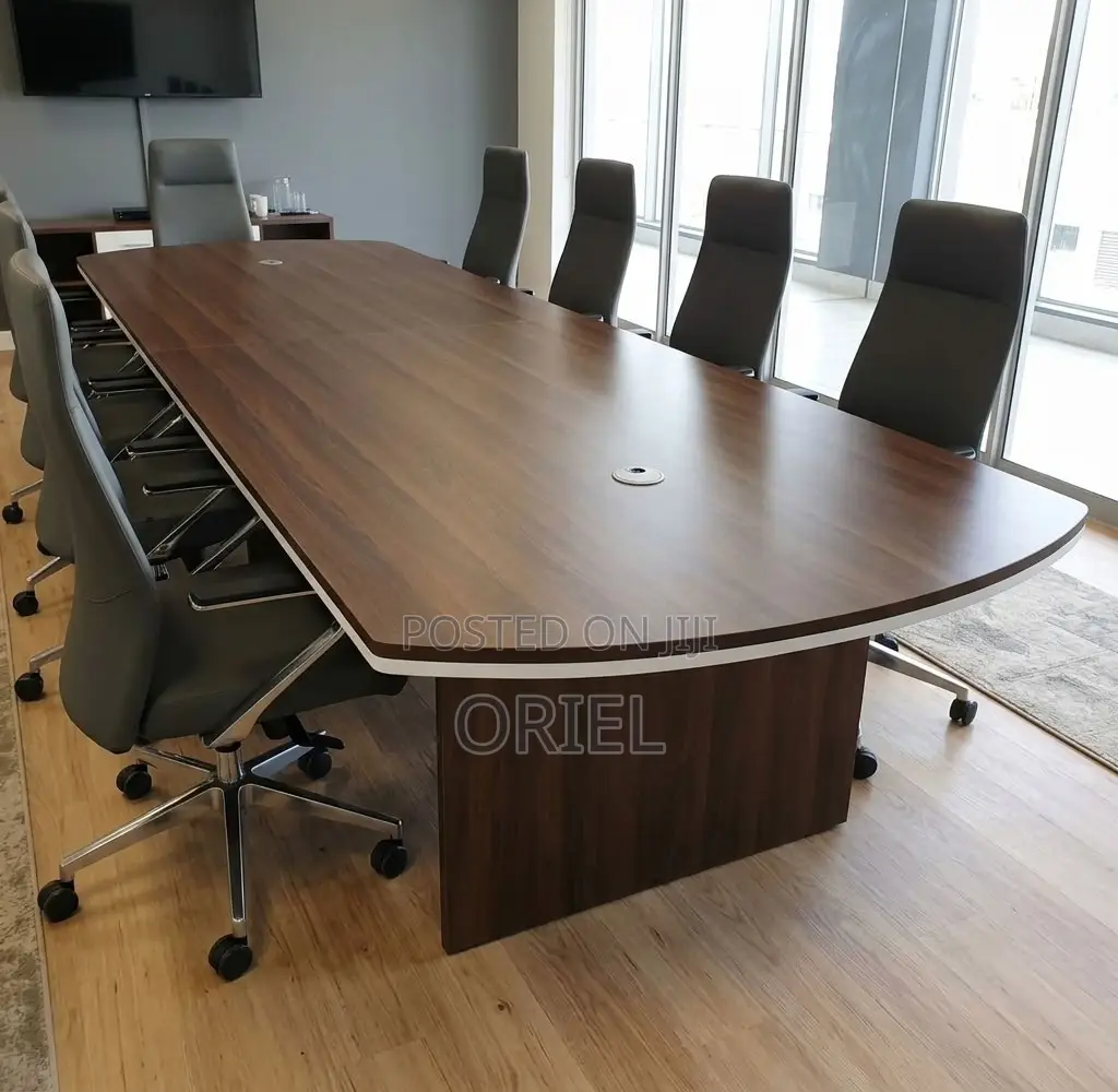 Office Table : 6-Person Walnut Meeting Table