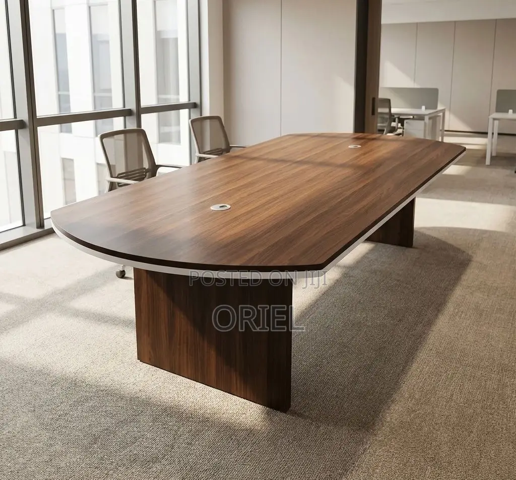 Office Table : 6-Person Walnut Meeting Table