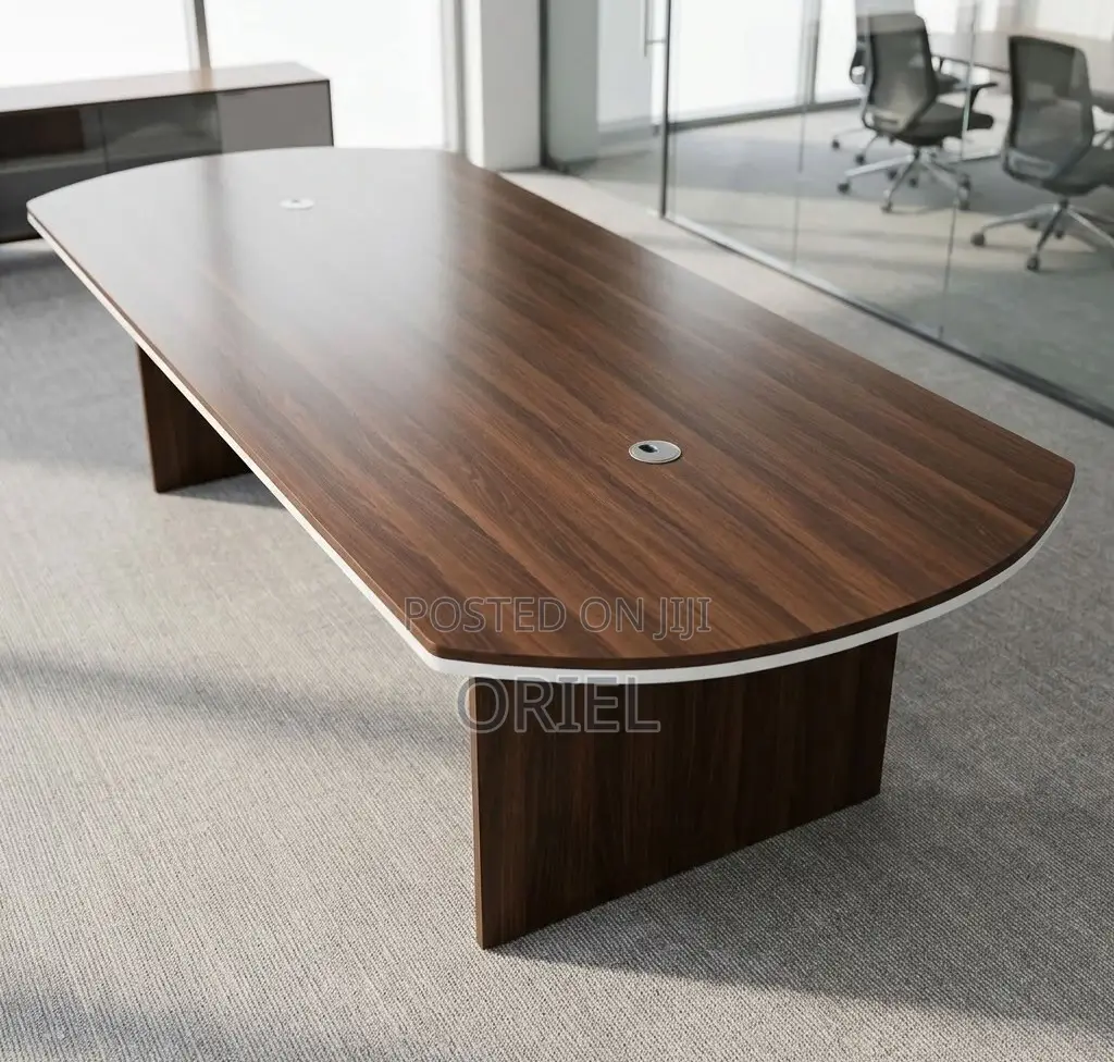 Office Table : 6-Person Walnut Meeting Table