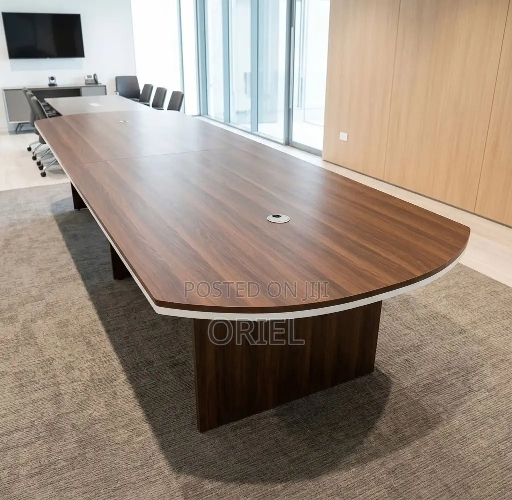 Office Table : 6-Person Walnut Meeting Table