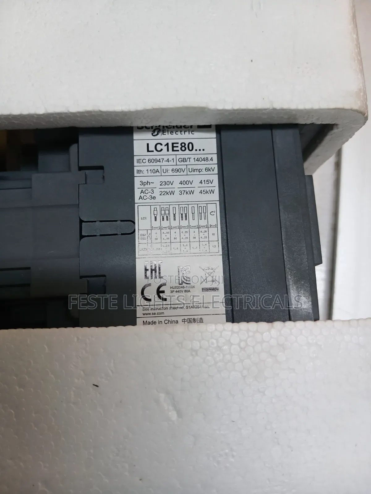 Schneider Contactor Lc1e80