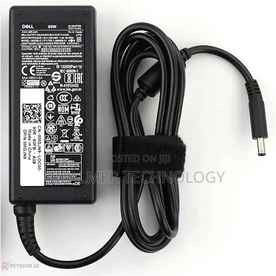 Dell 19.5V 3.34A 65W Small Pin AC Laptop Power Adapter