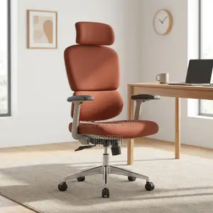 Office Chair : Orange Upholstered Orthopedic Office Chair