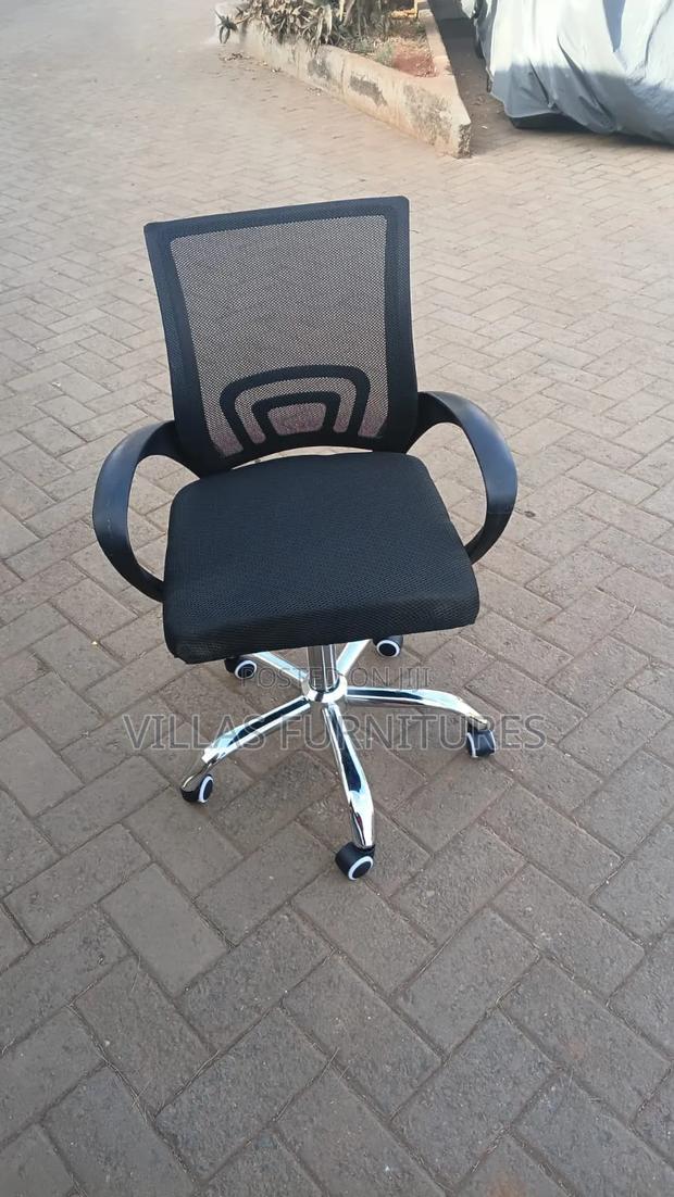 Black Adjustable Mesh Chair - main view