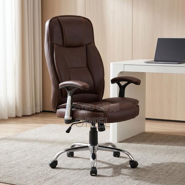 Office Chair : Brown Leather Task Generic Chair - thumbnail 17