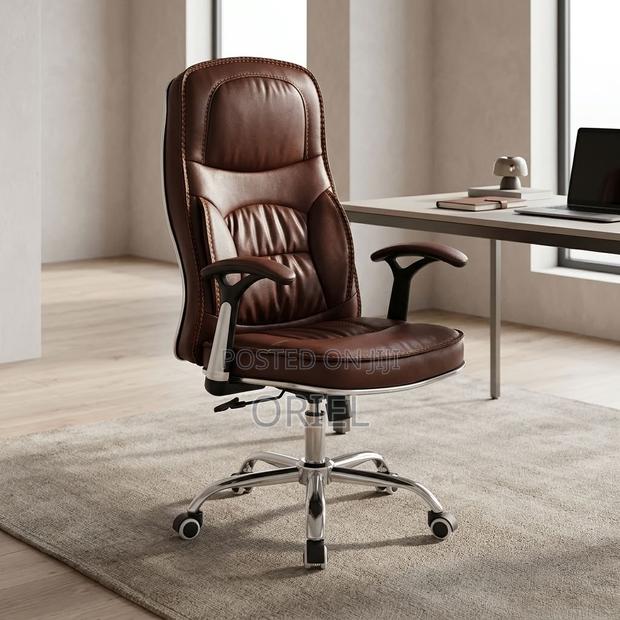 Office Chair : Brown Leather Task Generic Chair - thumbnail 18