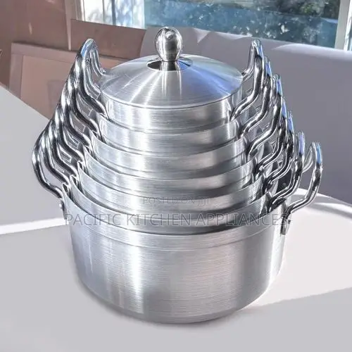 Tornado 14PCS Aluminum Cooking Pot Set – 7 Pots With Lids,