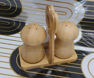 Brown Mushroom Salt and Pepper Dispenser Set Alp