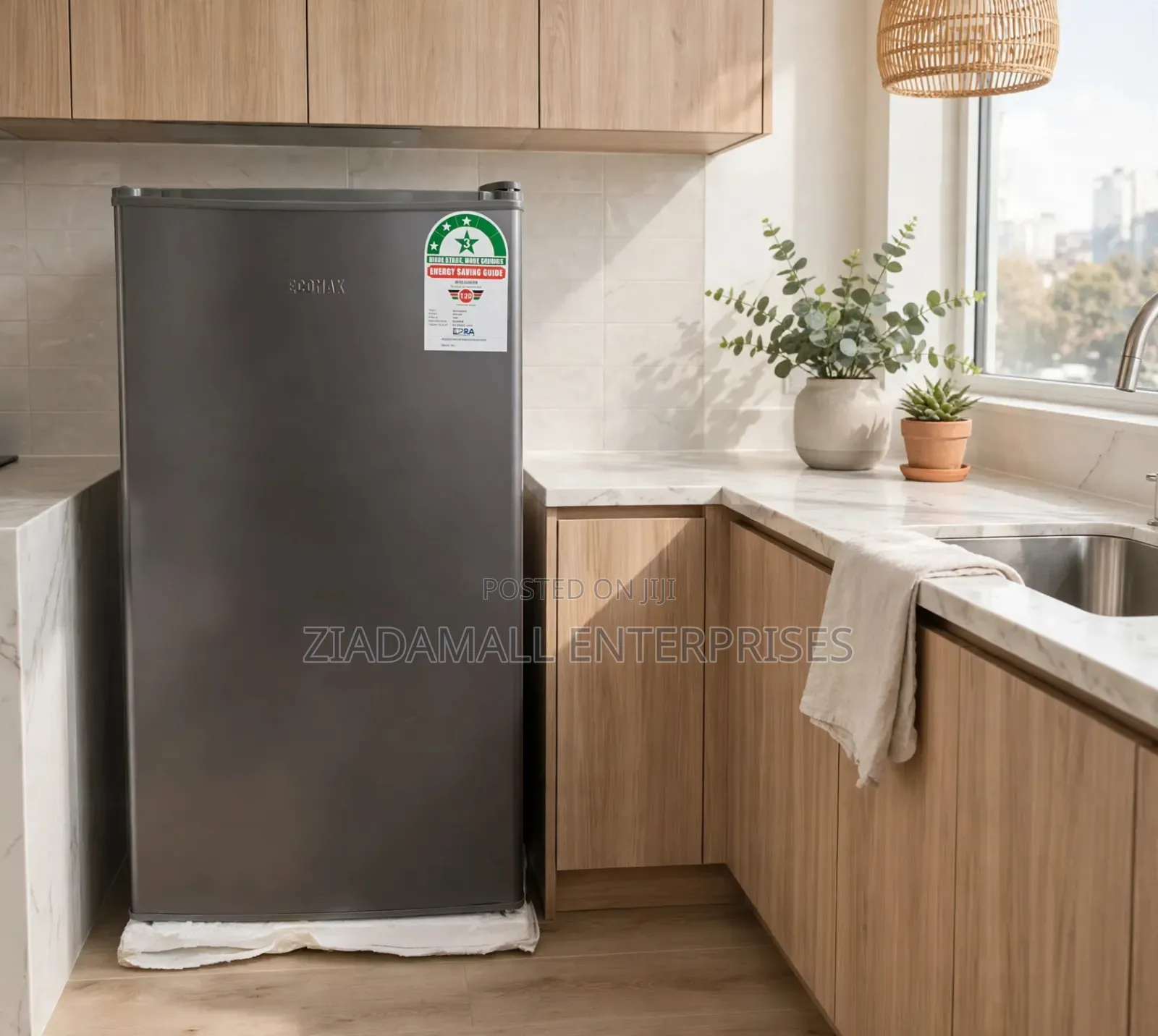 Ecomax 90L Fridge - Dark Silver - Single Door - Energy Saving - New