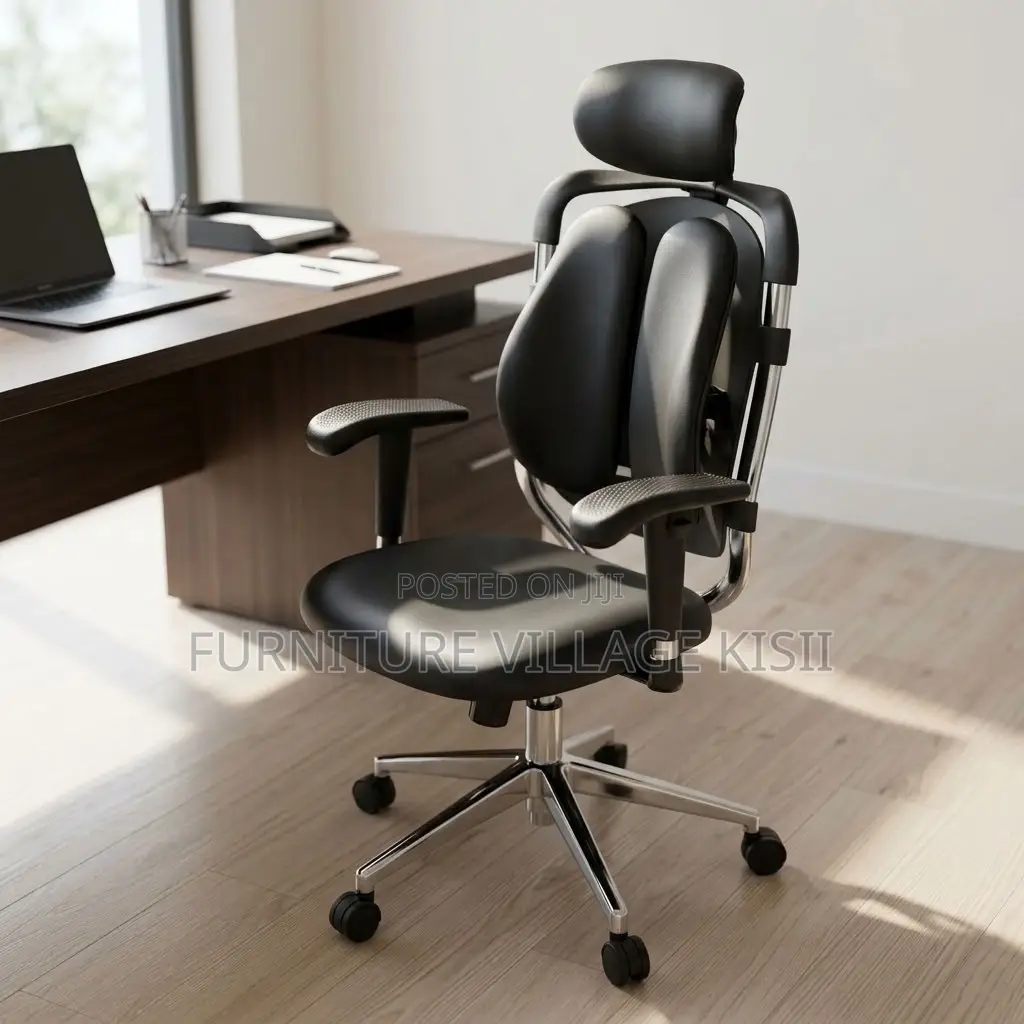 Dual Leather Orthopedic Office Chair