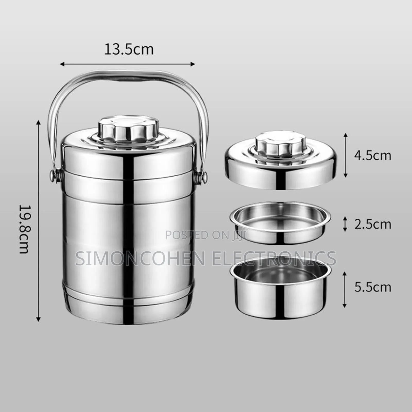 1.4L Stainless Steel 3in1 Food Flask Lunchbox