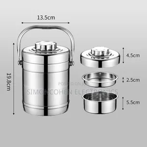 1.4L Stainless Steel 3in1 Food Flask Lunchbox