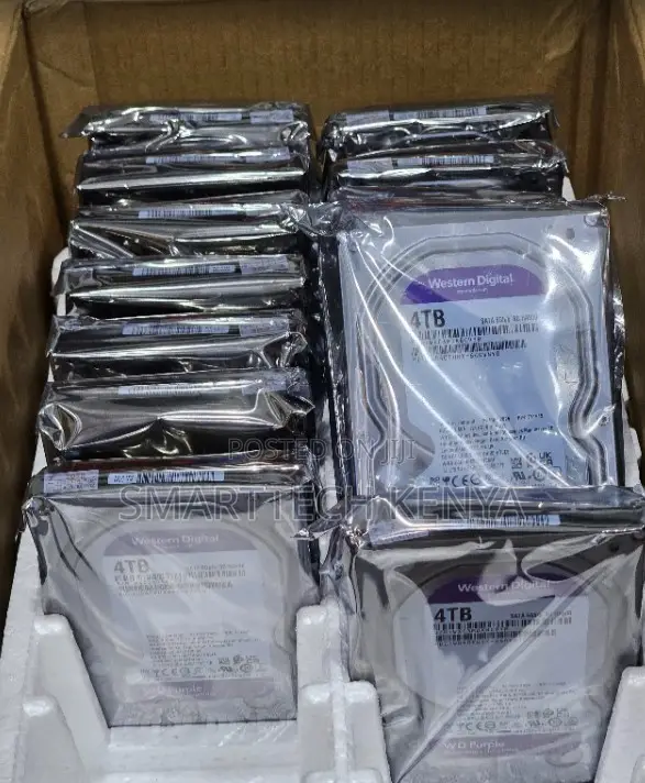 WD Western Digital 4TB Purple Internal Hard Drive HDD - SATA 6 Gb/S,