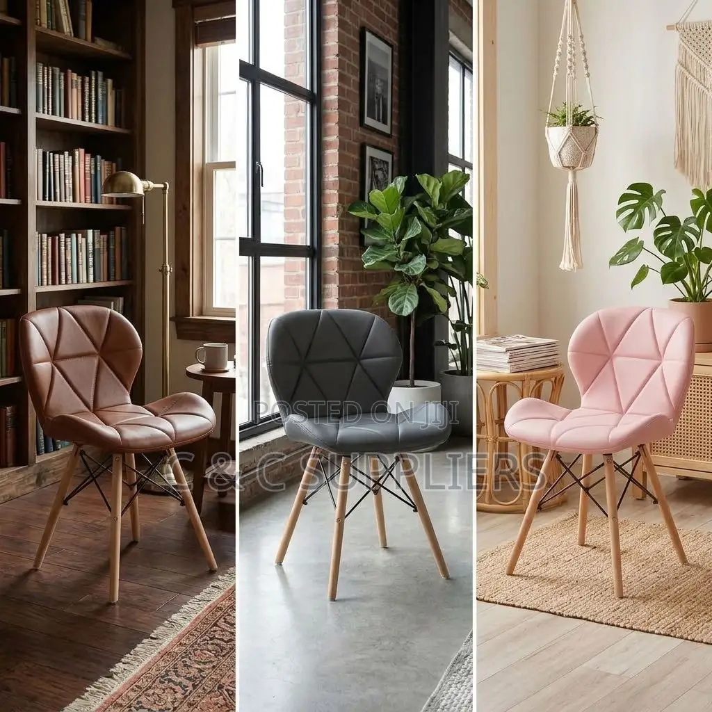 Padded Armless Dining Eames Chair.