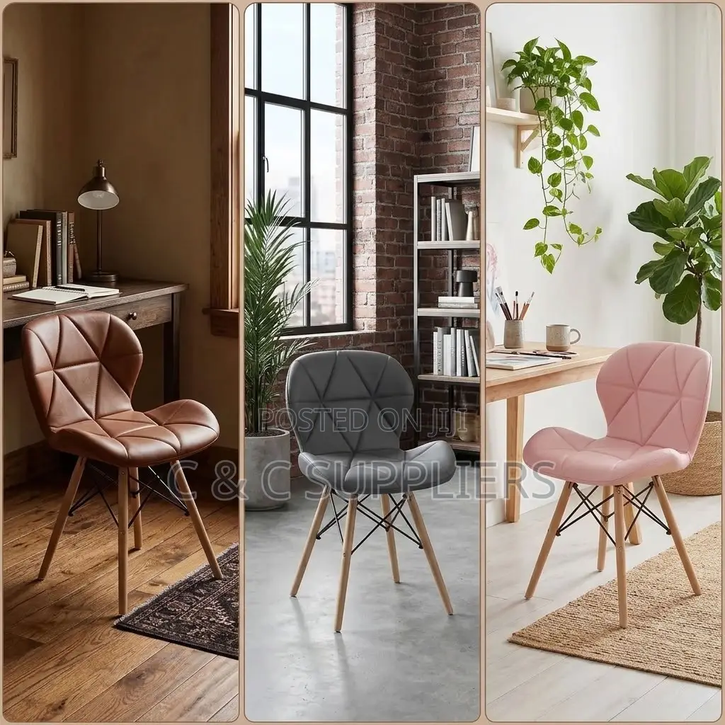 Padded Armless Dining Eames Chair.