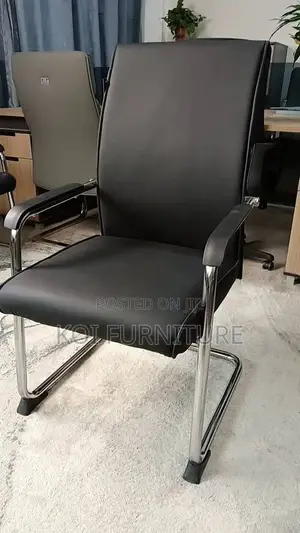 Reception High Chairs | Non Adjustable Leather Office Chair
