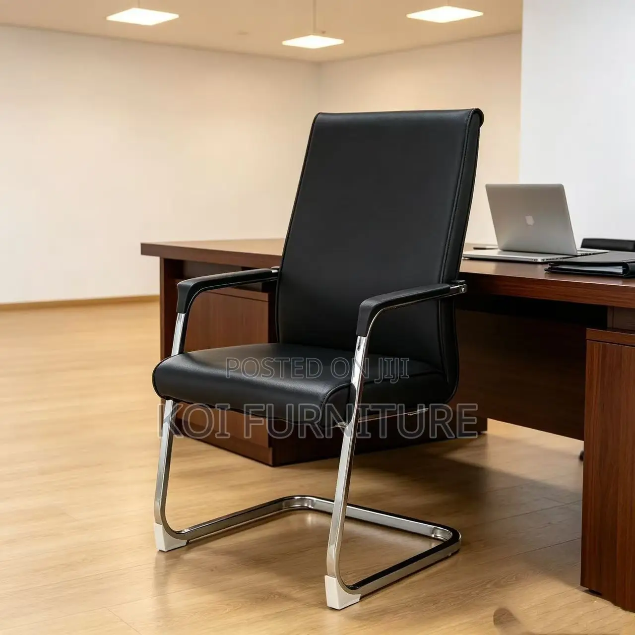 Reception High Chairs | Non Adjustable Leather Office Chair