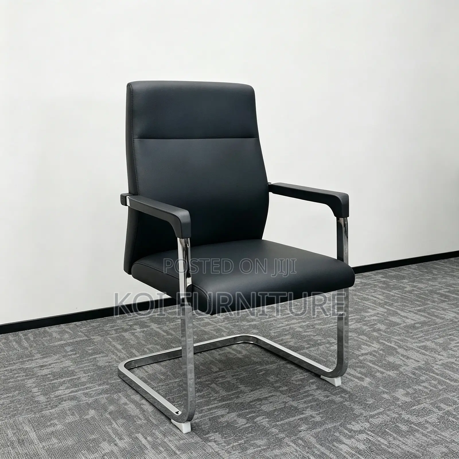 Reception High Chairs | Non Adjustable Leather Office Chair