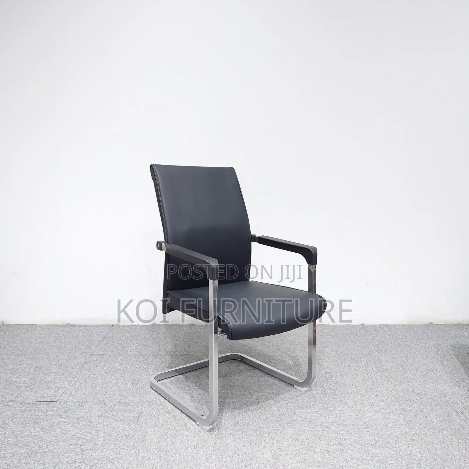 Reception High Chairs | Non Adjustable Leather Office Chair