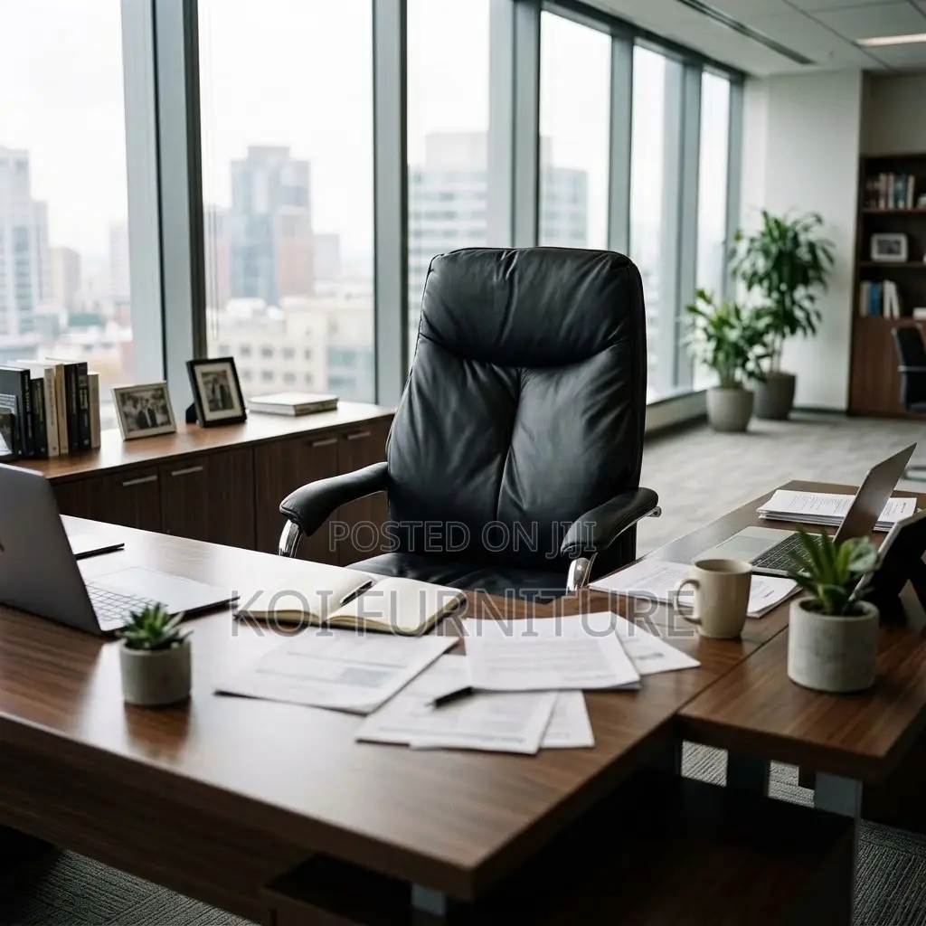 Office Clerical Chair | Mid Back Leather Adjustable Swivel Seat