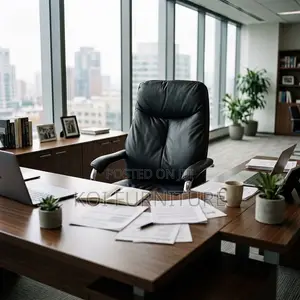 Office Clerical Chair | Mid Back Leather Adjustable Swivel Seat