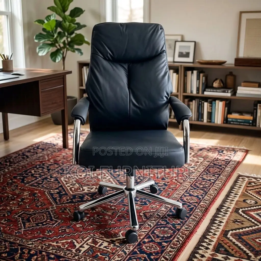 Office Clerical Chair | Mid Back Leather Adjustable Swivel Seat