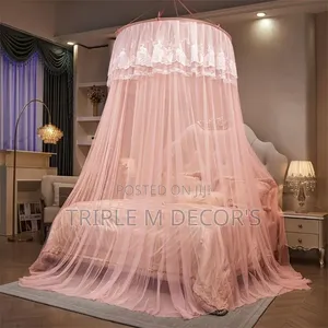 Queen Size Pink Round Mosquito Net