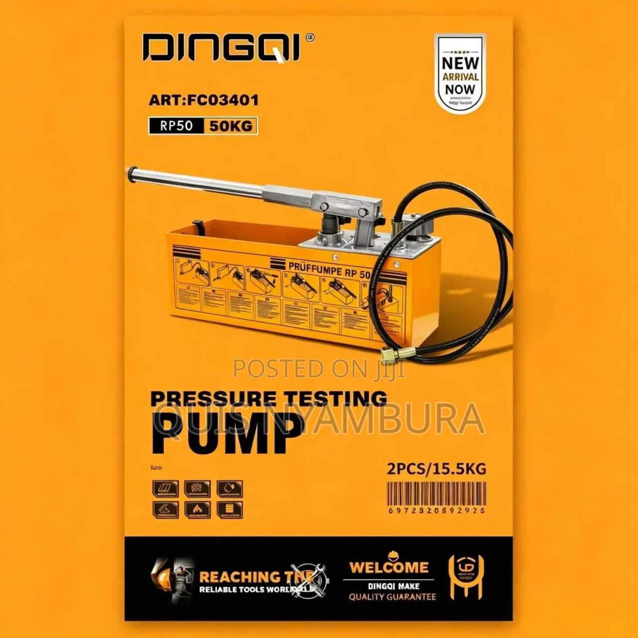 Pressure Testing Machine 50kg/Manual Hydrostatic Pressure Test Pump