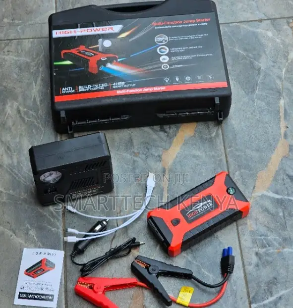 Multifunctional Car Jump Starter With Air Compressor and LED Light