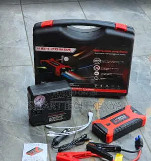 Portable Car Jump Starter and Tyre Inflator for Emergency Use