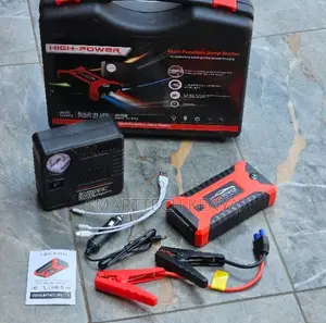 12V Car Jump Starter Power Bank With Battery Booster Cables