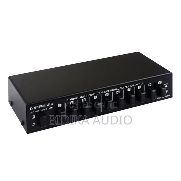 10-in/2-Out Audio Signal Selection Switcher Two-Way RCA Interface - main view