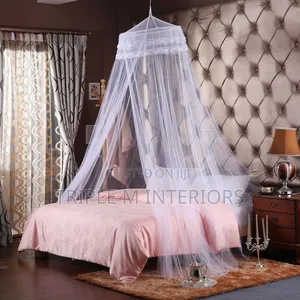 White Round Mosquito Net for King Size Bed (6x6)