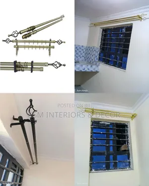 Strong Curtain Rods in Multicolour and Extendable Designs & Spiral Flo