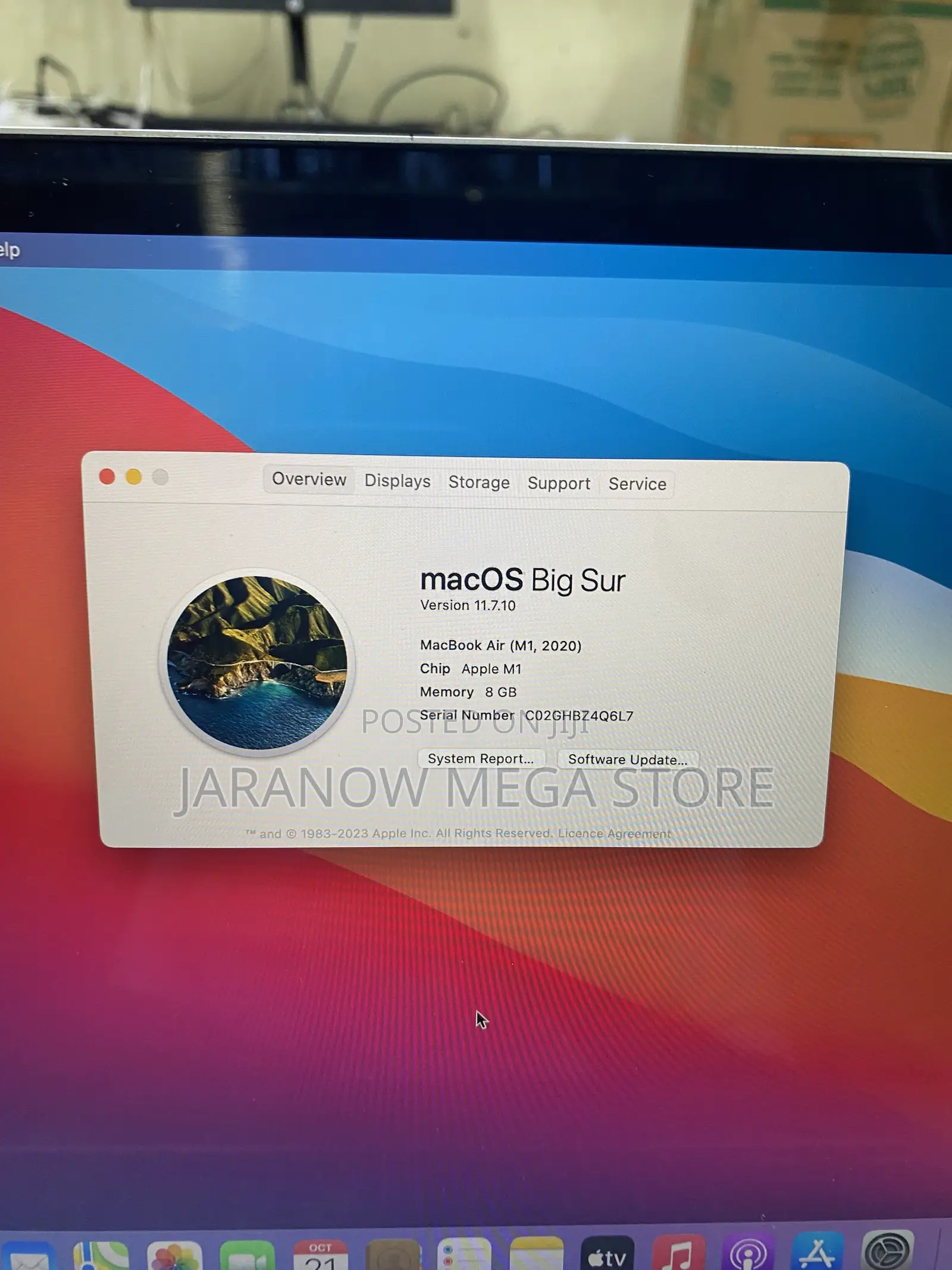Laptop Apple MacBook Air 2020 8GB Apple M1 Max SSD 256GB