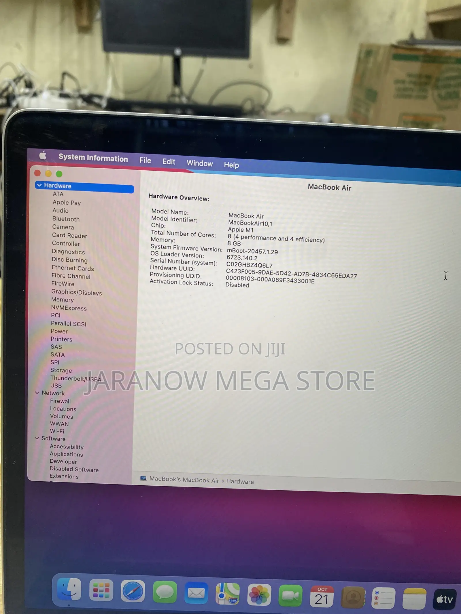 Laptop Apple MacBook Air 2020 8GB Apple M1 Max SSD 256GB