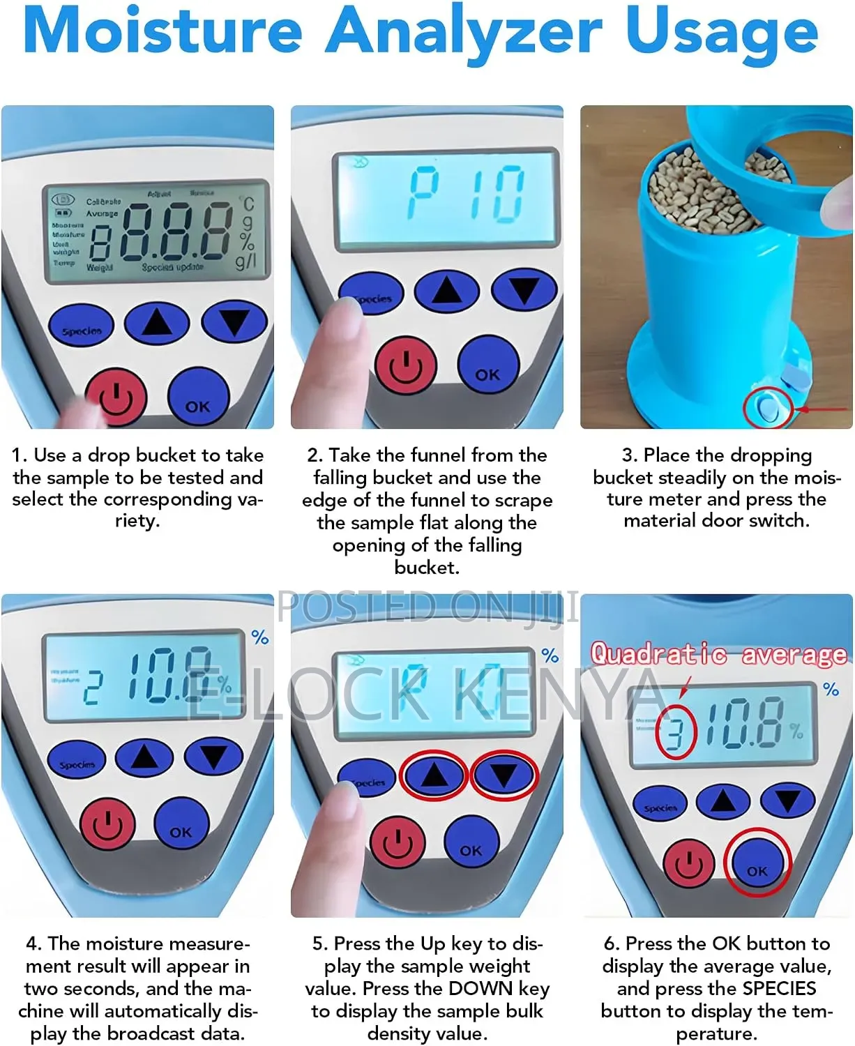 3-35% Grain Moisture Content Meter