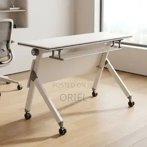 Office Desk : White Foldable Office Desk