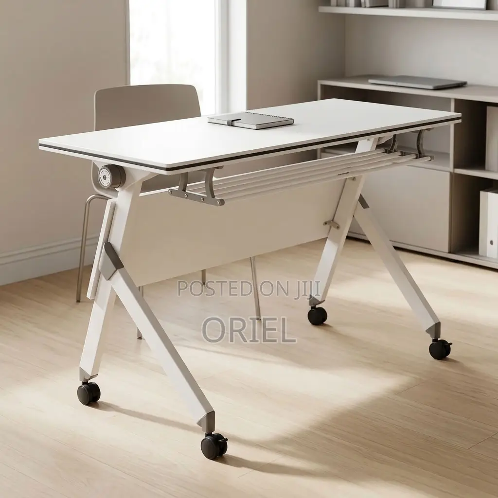 Office Desk : White Foldable Office Desk