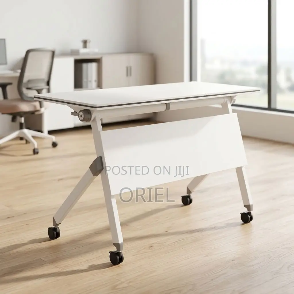 Office Desk : White Foldable Office Desk