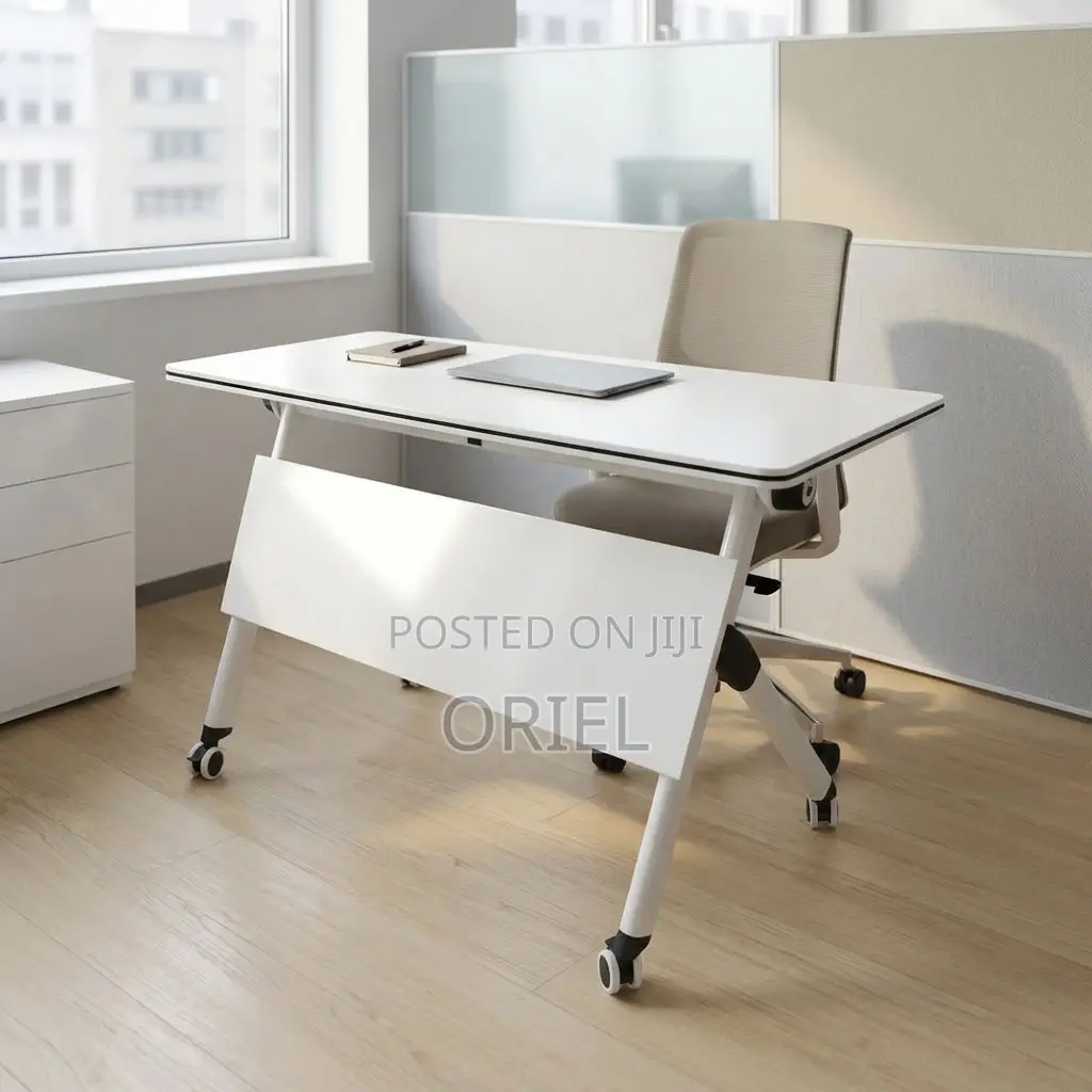 Office Desk : White Foldable Office Desk