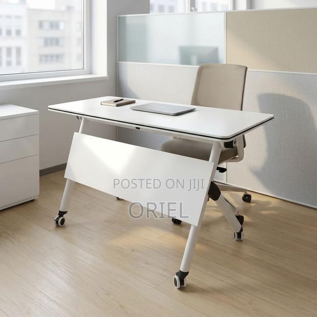 Office Desk : White Foldable Office Desk - thumbnail 7