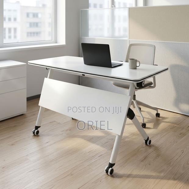 Office Desk : White Foldable Office Desk - thumbnail 8
